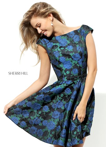 Sherri Hill 50772 #1 Black/Royal vertical thumbnail