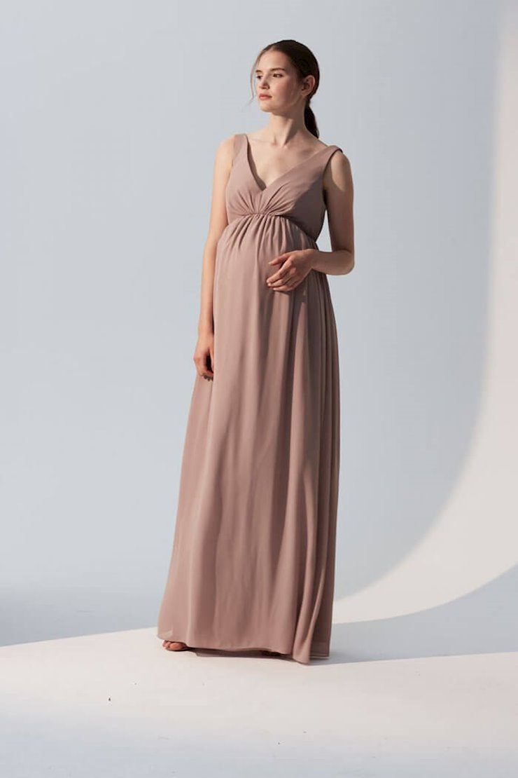 beach bridesmaid dress Simple A-line Dusty Blue Chiffon Halter Long Custom Bridesmaid Dresses –  MarryLover