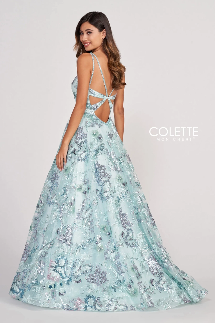 Colette by Daphne Style #CL2011 #2 default Light Aqua backface vertical picture