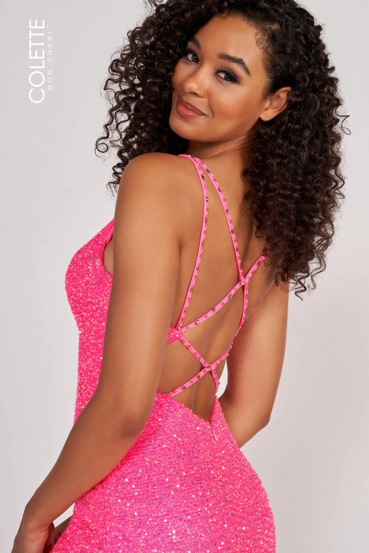 Colette by Daphne Style #CL2012 #5 Hot Pink backface vertical cropped picture