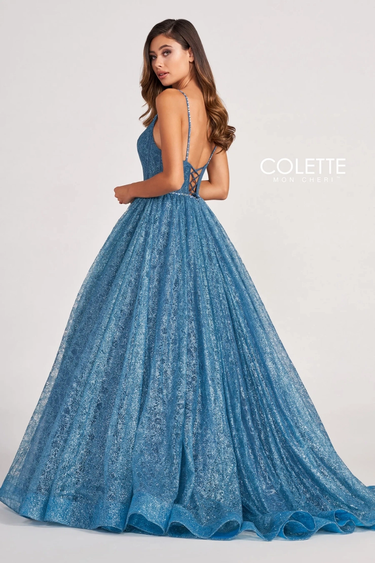 Colette by Daphne Style #CL2018 #3 default Dusty Blue backface vertical picture