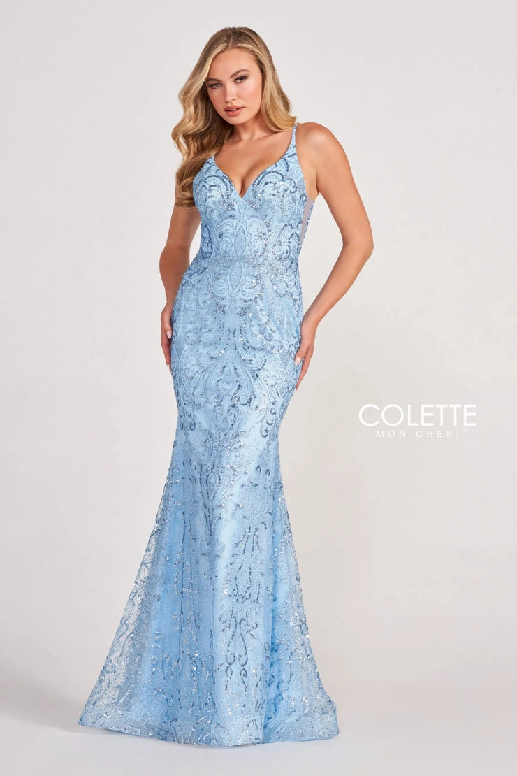 Colette by Daphne Style #CL2019 #1 Light Blue frontface vertical picture