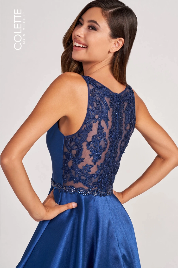 Colette by Daphne Style #CL2034 #4 Navy Blue backface vertical cropped picture