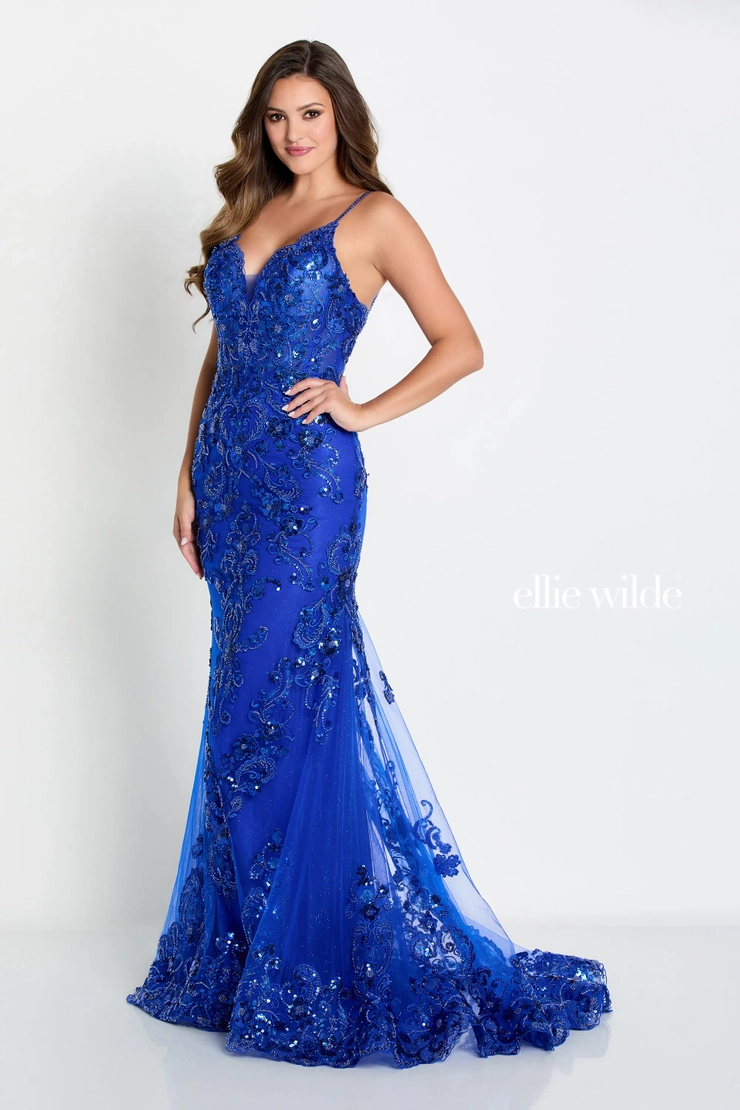 ellie wilde royal blue prom dress Ellie Wilde EW36021 75-149 / Red / 12