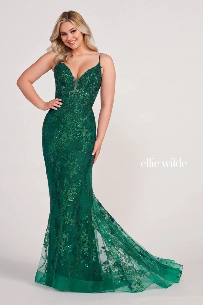 Cracked Ice Trumpet Prom Dress | EW34061