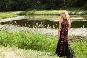 Morilee 99019 #4 Black/Red vertical thumbnail