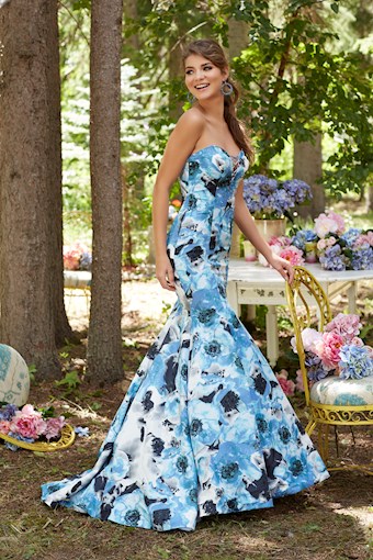 Morilee 99083 #2 Blue Floral vertical thumbnail