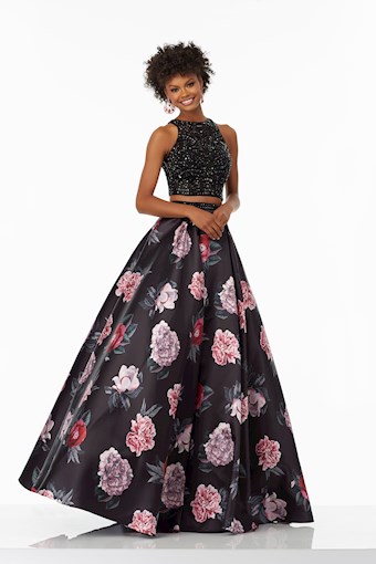 Morilee 99096 #0 default Black Floral frontface vertical thumbnail