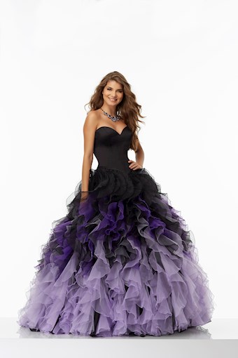 Morilee 99101 #0 default Black/Lilac frontface vertical thumbnail