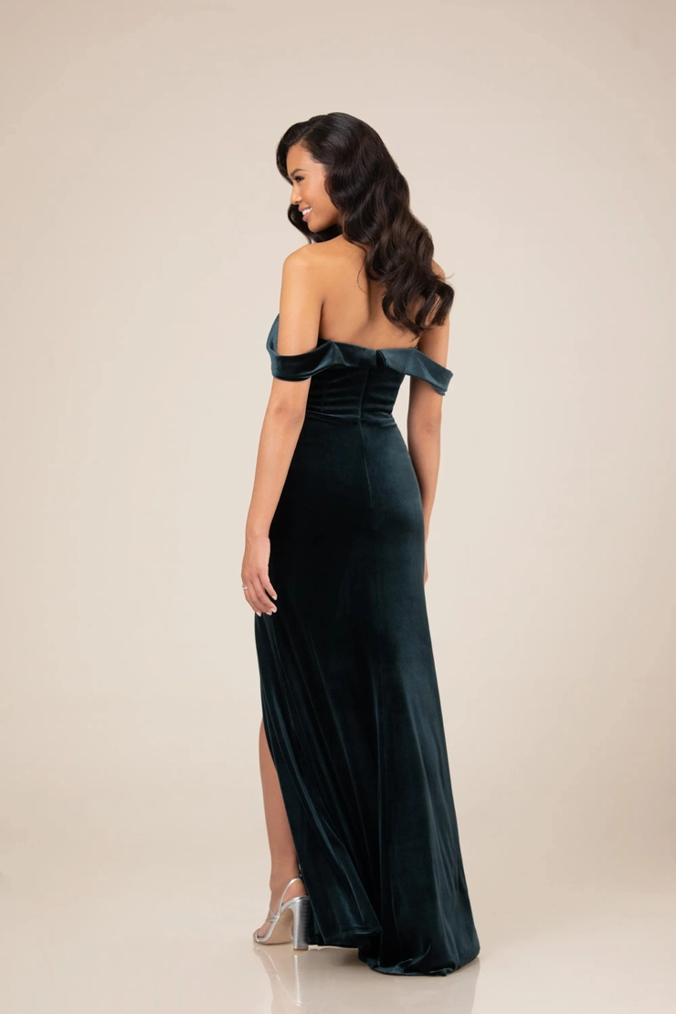 sorella vita velvet bridesmaid dresses Plush Velvet A-Line Bridesmaid Dress with Floor-Length Skirt