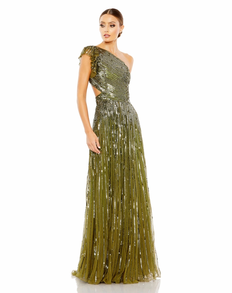 green emerald velvet dress Green Sequined High Neck Sleeveless Column Gown