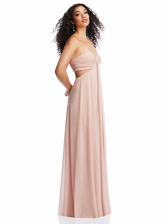 dessy group strapless empire waist cutout dress Dessy Group | Dresses | Strapless Empire Waist Cutout Maxi Dress Size