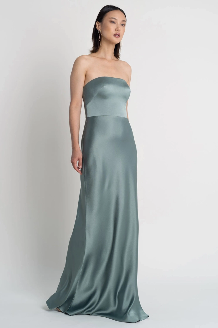 jenny yoo blue bridesmaid dresses Jenny Yoo Navy Chiffon