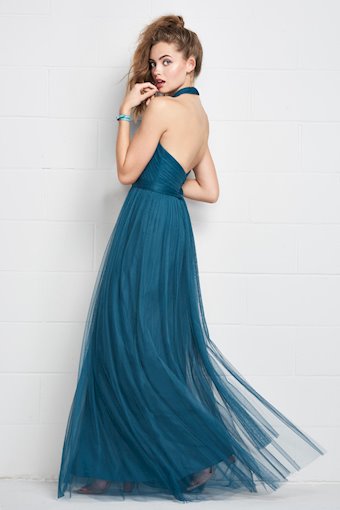 Locket by Watters 560   Crisscross Halter Tulle Gown - A-Line Dress #2 vertical thumbnail