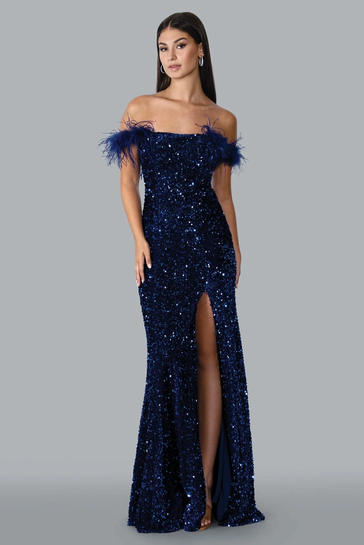 open lace back dress Stella Maxi Dress (Blue)  LORETA