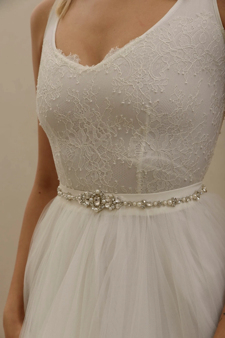 diamante belt for bridesmaid dress Girls Diamante Sash Belt main image 1