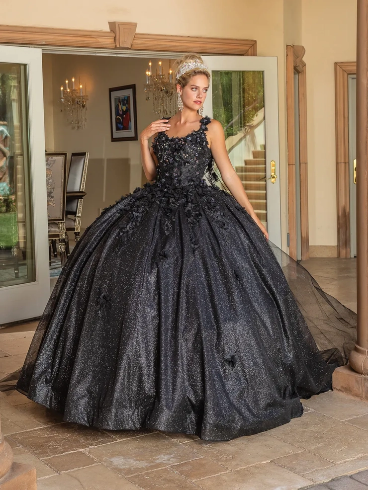 open lace back dress Quinceanera Dress 1596 by Dancing Queen Purple / XSmall