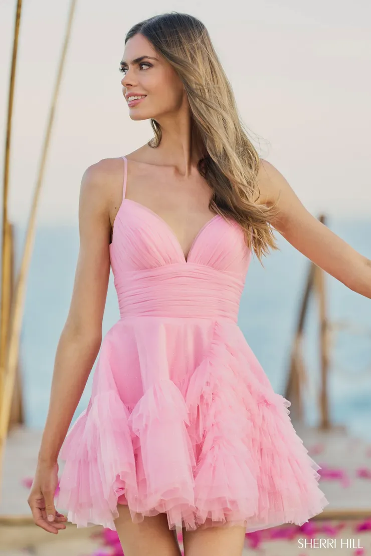 strapless open back dress Sherri Hill 54886 Dress main image 0