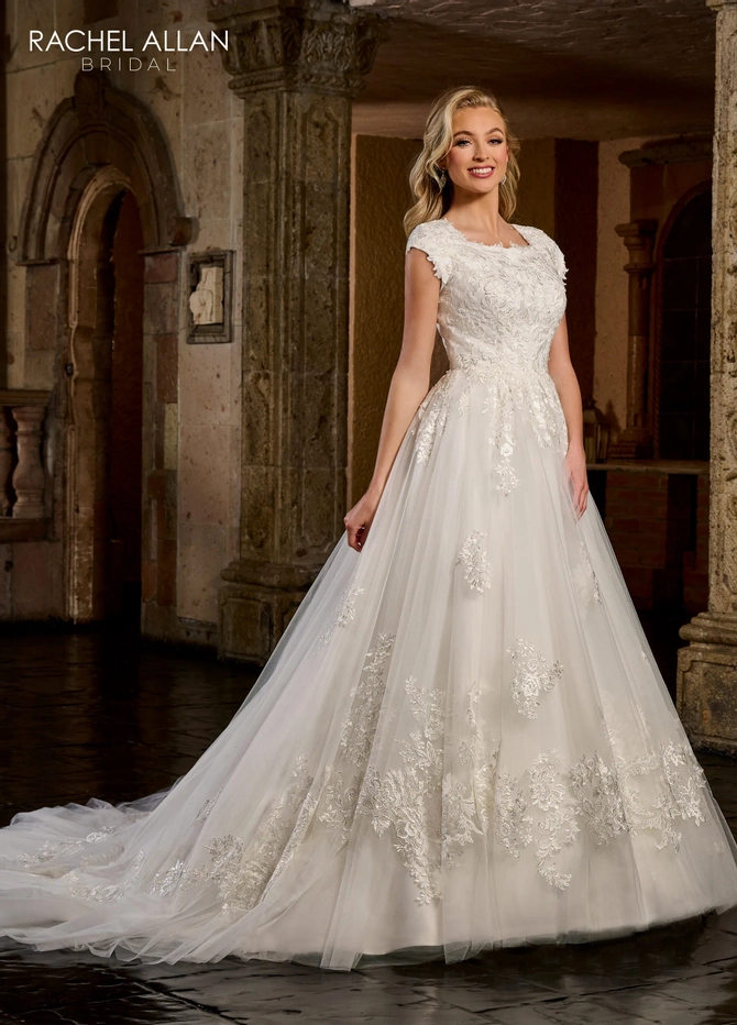 AND MARY　Rojina ribbon dress　グレー glitter-strapless-wedding-gown