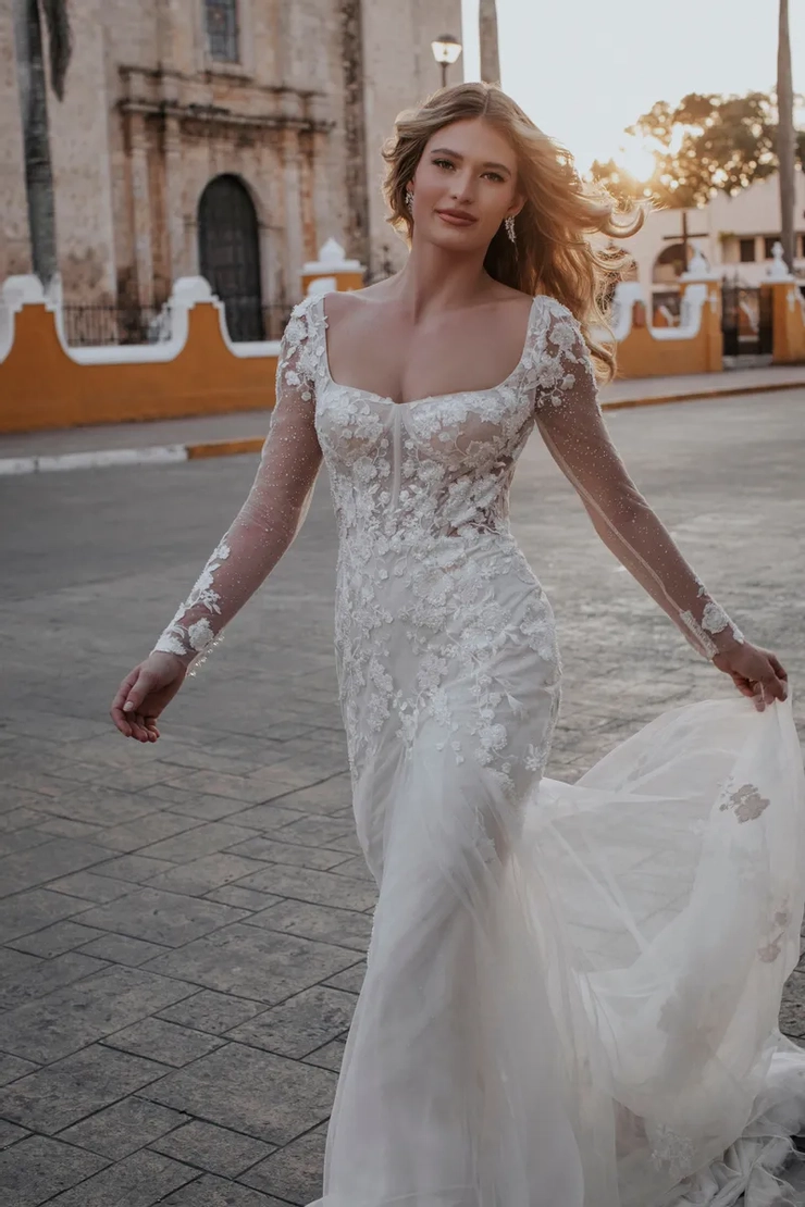 Acka all sheer flower dress（beige） e355__09.2000.webp