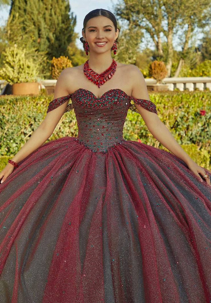 Valencia by Morilee Style #60184 #1 Sangria/Emerald frontface vertical cropped picture