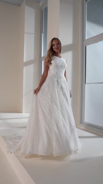 Jewel A-Line Wedding Dress #MOD1801 $1 autoplay loop mute thumbnail