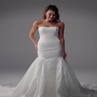 Mermaid Bridal Gown with Illusion Back Cordelia $1 autoplay loop mute thumbnail